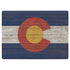 Colorado Flag Dark Wood Surface Laptop 2 Skin